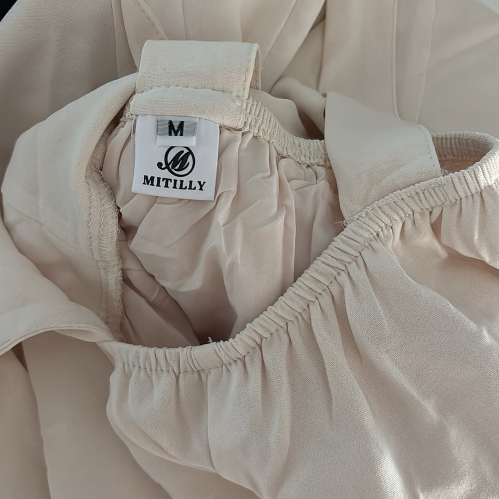 Elegant Cream Sleeveless Maxi Dress - Picture 7 of 7